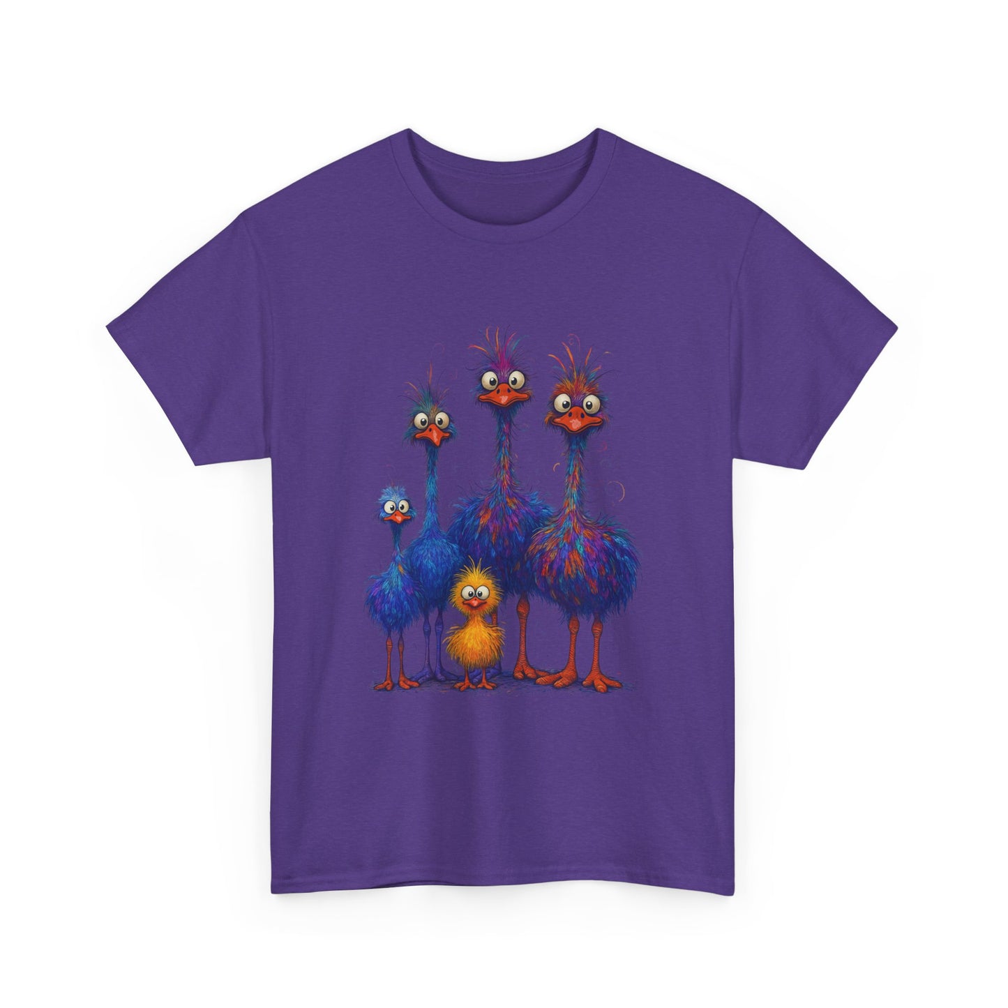 38 Adult Colorful Quirky Emu Family