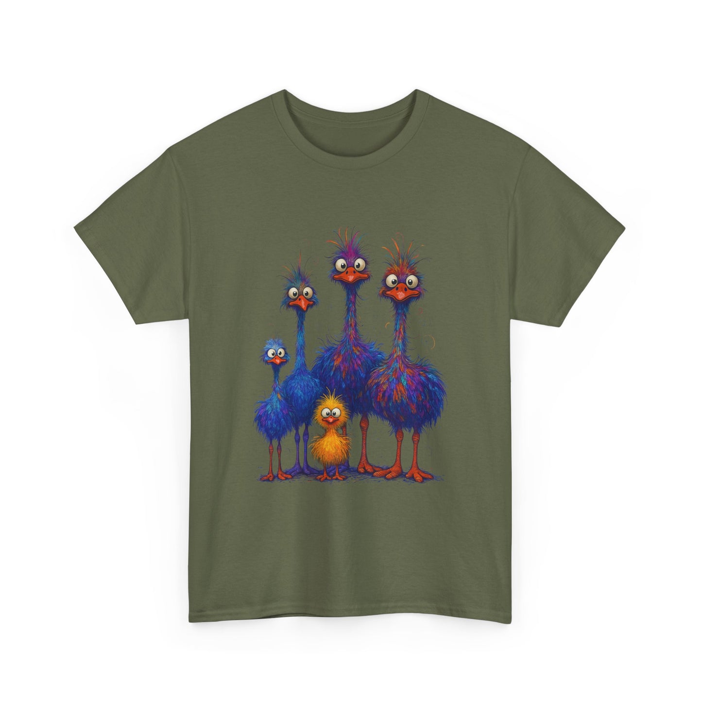38 Adult Colorful Quirky Emu Family