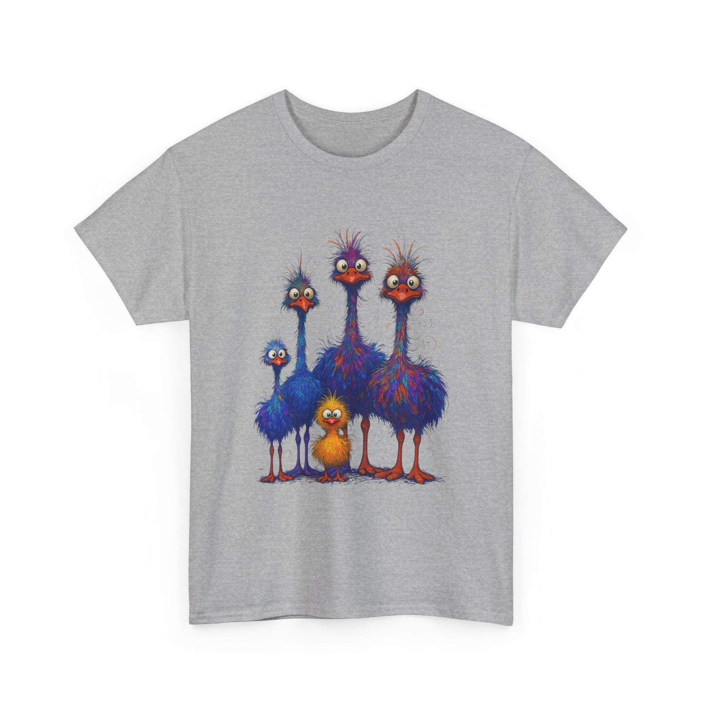 38 Adult Colorful Quirky Emu Family