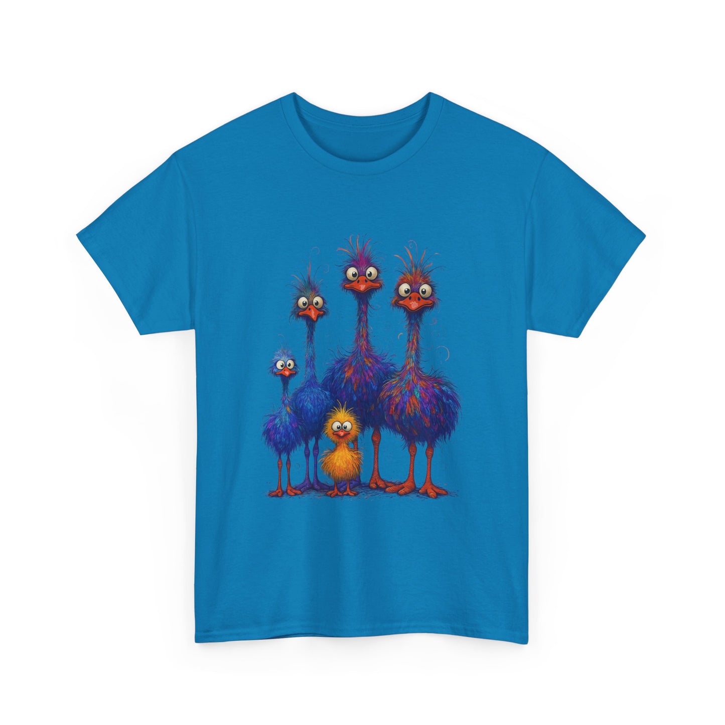 38 Adult Colorful Quirky Emu Family