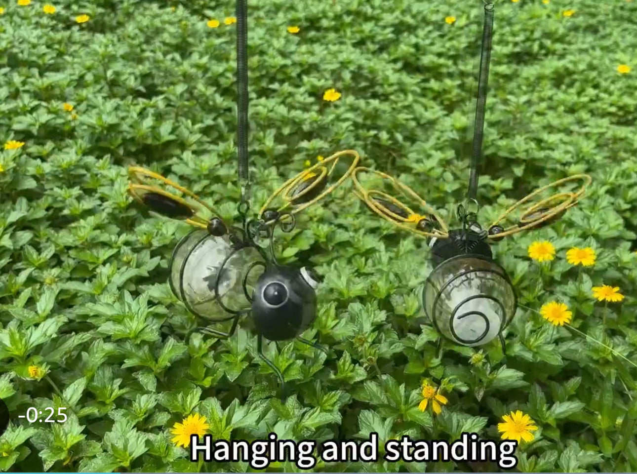 17.61 Outdoor Hanging Bee Solar Light