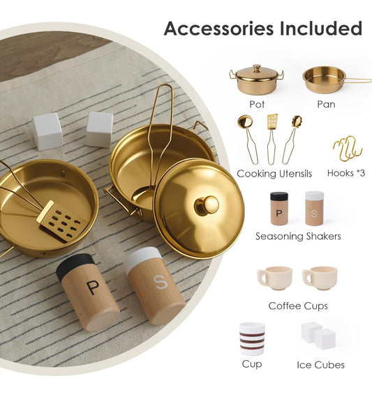 17.66 Wooden Play Kitchen Set