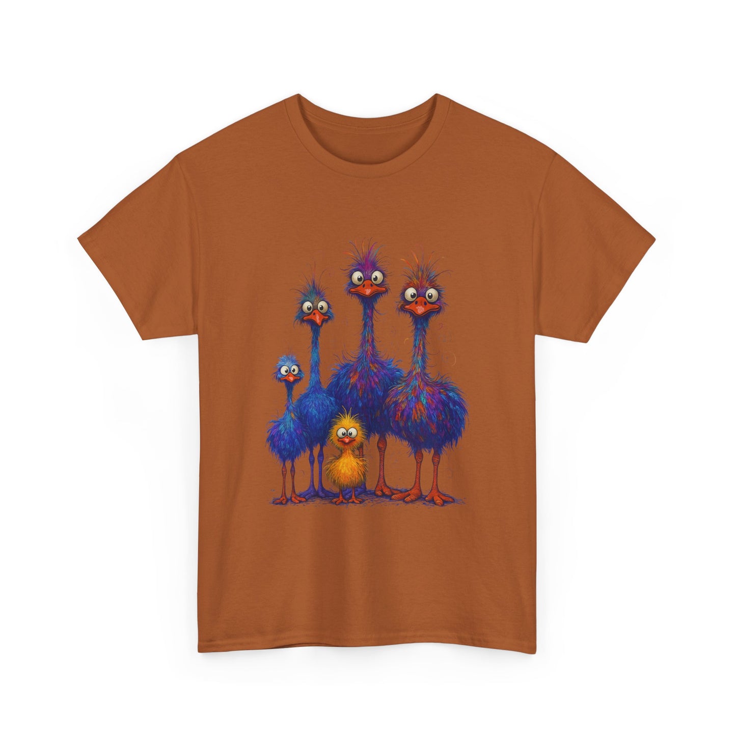 38 Adult Colorful Quirky Emu Family