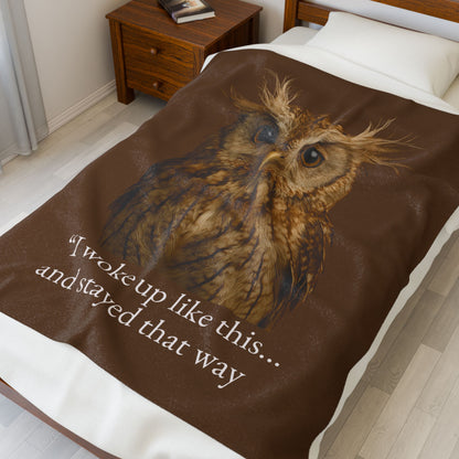 15 Cozy Owl Velveteen Plush Blanket 50" x 60"