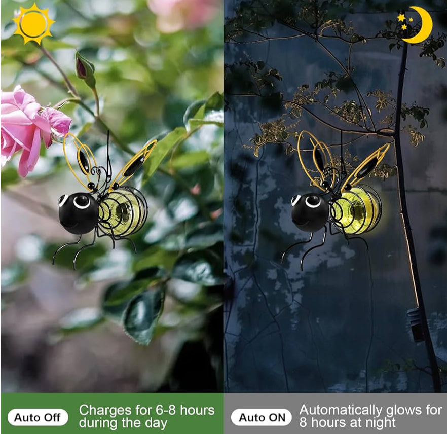17.61 Outdoor Hanging Bee Solar Light